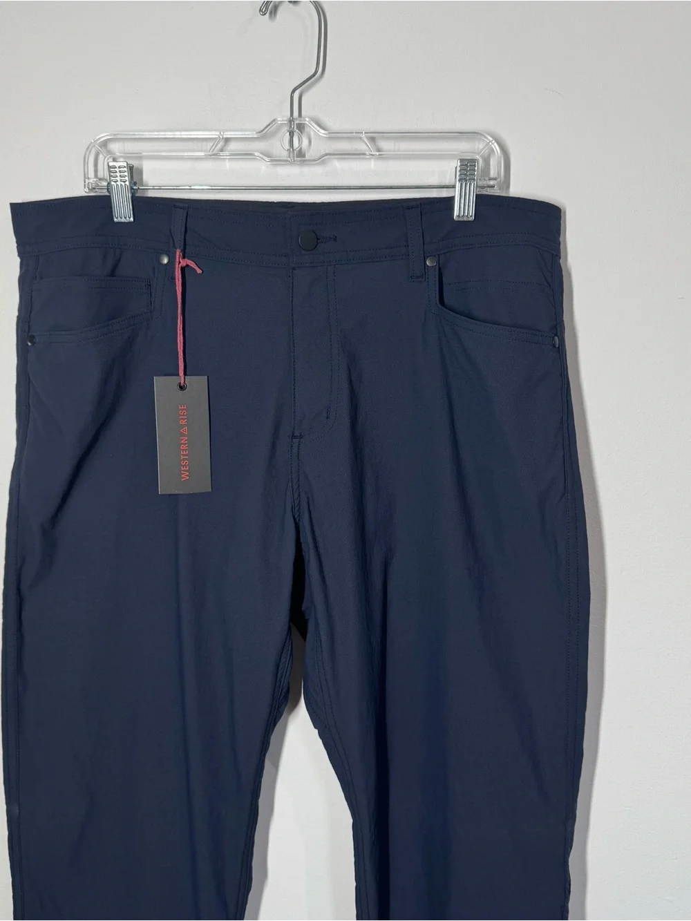 Western Rise Evolution Pant Slim Fit Blue Performance Travel 36x36/38 Long NWT